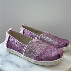 TOMS Sparkly Pink Kids Shoes